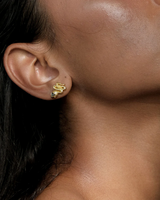 The Bahgsu Jewels Serpent Studs in 22kt Gold Vermiel