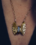The Bahgsu Jewels Monarch Moon Necklace in Gold Plated Brass