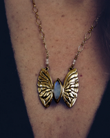 The Bahgsu Jewels Monarch Moon Necklace in Gold Plated Brass