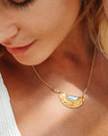 The Bahgsu Jewels Natural Mystic Necklace in Gold Plated Brass