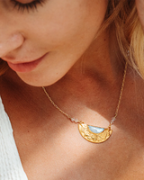 The Bahgsu Jewels Natural Mystic Necklace in Gold Plated Brass