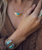 The Bahgsu Jewels Natural Mystic Necklace in Gold Plated Brass Turquoise