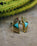 Shape Shift Ring in Silver Two Tone Brass Turquoise