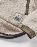 The Passenger Womens Beaumont Recycled 1/2 Zip Fleece Jacket in Warm Ivory
