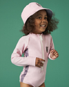 The Roarsome Girls Girls Hop The Bunny Swimsuit in Pink
