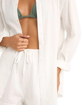 Textured Overswim Shirt in Off White