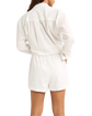 Textured Overswim Shorts in Off White