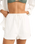 Textured Overswim Shorts in Off White