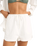 Textured Overswim Shorts in Off White
