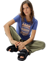 Interupted Vintage Crop T-Shirt in Cobolt