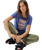 Interupted Vintage Crop T-Shirt in Cobolt