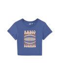 Interupted Vintage Crop T-Shirt in Cobolt