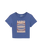 Interupted Vintage Crop T-Shirt in Cobolt