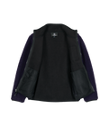Boys Muzzer Fuzzar Zip Fleece Jacket in Dark Purple