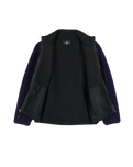 Boys Muzzer Fuzzar Zip Fleece Jacket in Dark Purple