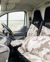 Single Seat Cover in Sand Camo & Black