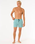 The Rip Curl Mens Offset Volley Shorts in Blue Lagoon