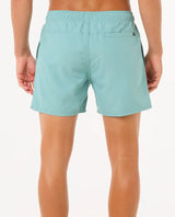 The Rip Curl Mens Offset Volley Shorts in Blue Lagoon