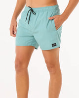 The Rip Curl Mens Offset Volley Shorts in Blue Lagoon