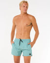 The Rip Curl Mens Offset Volley Shorts in Blue Lagoon