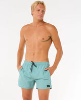 The Rip Curl Mens Offset Volley Shorts in Blue Lagoon