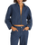 Pinstripe Cropped Jacket in Indigo