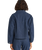 Pinstripe Cropped Jacket in Indigo