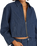 Pinstripe Cropped Jacket in Indigo