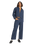 Pinstripe Cropped Jacket in Indigo