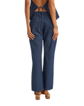 Pinstripe Trousers in Indigo