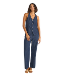 Pinstripe Trousers in Indigo