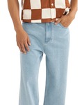 Relaxed Denim Jeans in Blue Wash