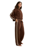 The Rhythm Womens Contrast Track Joggers in Brown