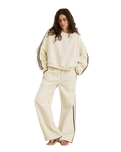 The Rhythm Womens Contrast Track Joggers in Cream
