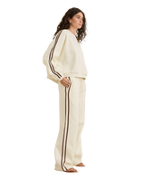 The Rhythm Womens Contrast Track Joggers in Cream