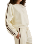 The Rhythm Womens Contrast Sweatshirt in Cream