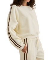 The Rhythm Womens Contrast Sweatshirt in Cream