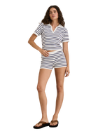The Rhythm Womens Rommy Knit Top in Vintage Stripe