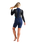 The C-Skins Womens Element 3/2mm Back Zip Spring Wetsuit in Bluestone, Black & Cyan