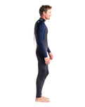 Element 3/2mm Back Zip Wetsuit in Anthracite, Slate & Lime