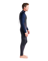 Element 3/2mm Back Zip Wetsuit in Anthracite, Slate & Lime