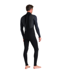 The C-Skins Mens Element 3/2mm Back Zip Wetsuit in Black, Anthracite & Cyan