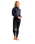 The C-Skins Womens Element 3/2mm Back Zip Wetsuit in Black, Slate & Coral
