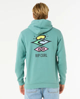The Rip Curl Mens Search Icon Hoodie in Blue Lagoon