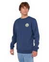 The Rip Curl Mens Wetsuit Icon Sweatshirt in Light Navy