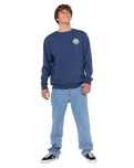 The Rip Curl Mens Wetsuit Icon Sweatshirt in Light Navy