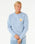 The Rip Curl Mens Wetsuit Icon Crew Sweatshirt in Ice Blue