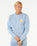 The Rip Curl Mens Wetsuit Icon Crew Sweatshirt in Ice Blue
