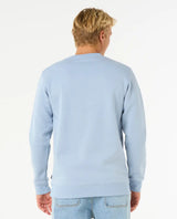 The Rip Curl Mens Wetsuit Icon Crew Sweatshirt in Ice Blue