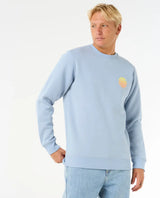 The Rip Curl Mens Wetsuit Icon Crew Sweatshirt in Ice Blue